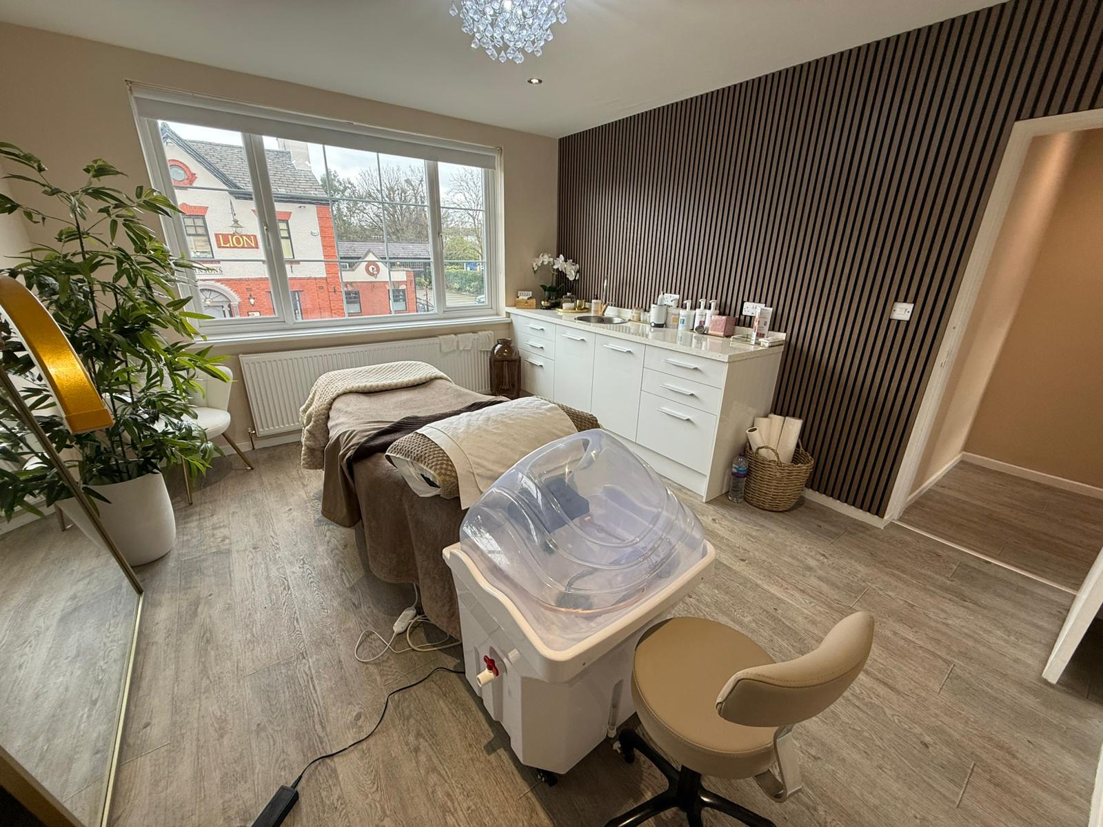 Calming candlelit spa interior at Opal retreat